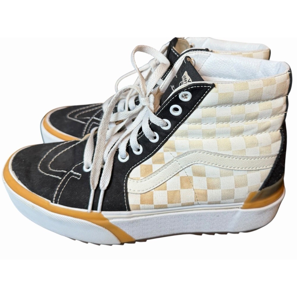 Vans Sk8-Hi Stacked Checkerboard Platform Sneakers Mens 8.5 Womens 10